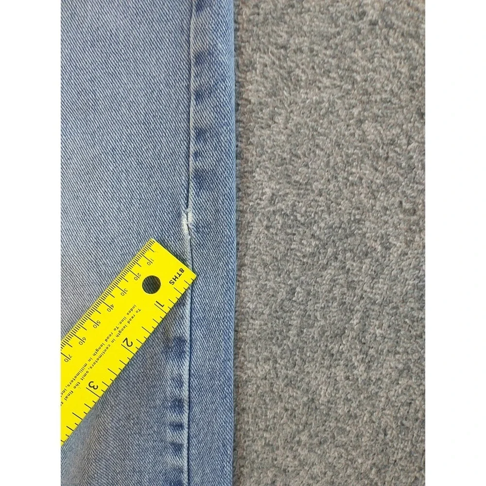 Wrangler 9760WDR Mens Light Wash Straight Leg Denim Jeans Blue 34x33 Distressed